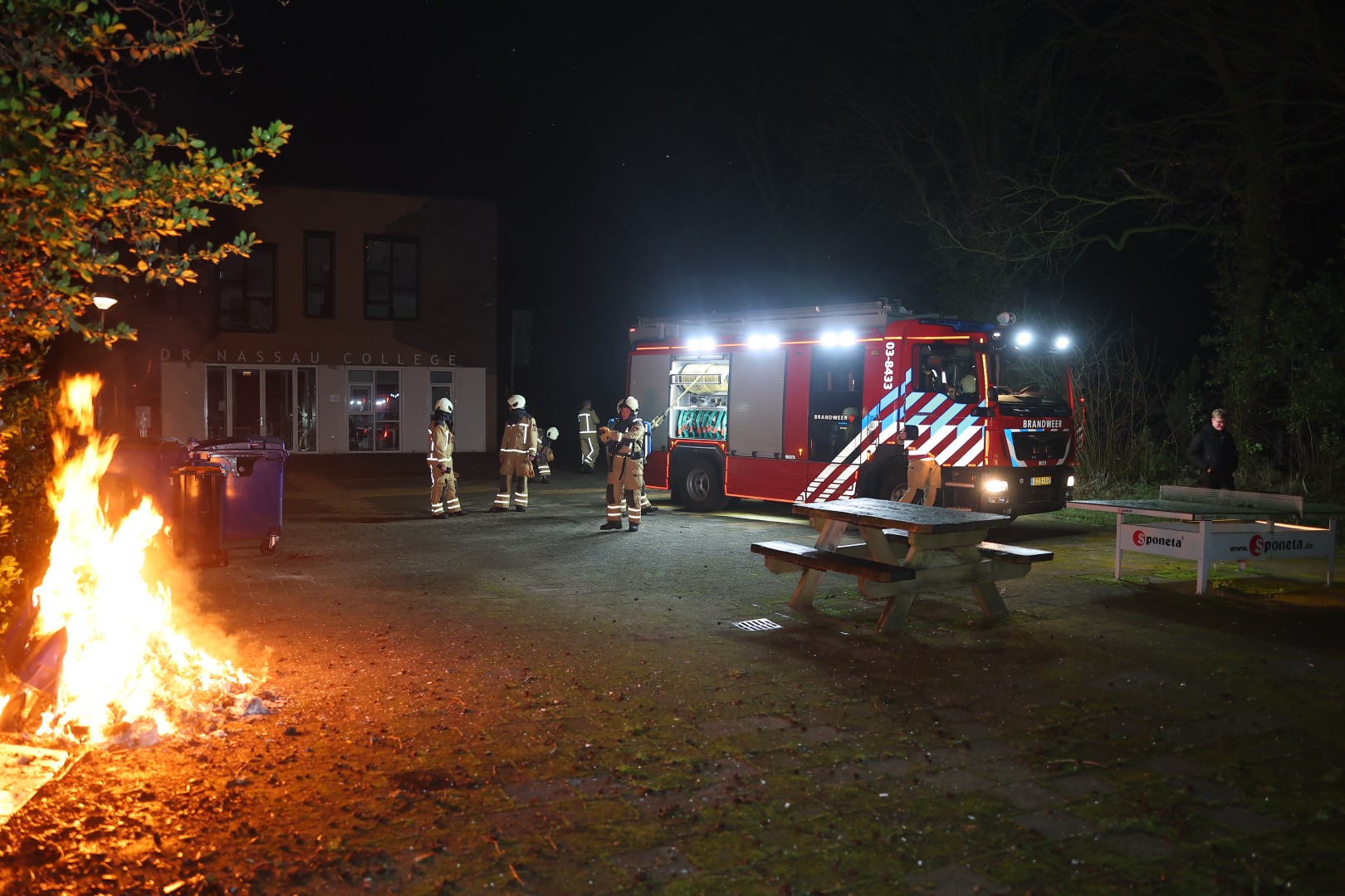 Container volledig in brand