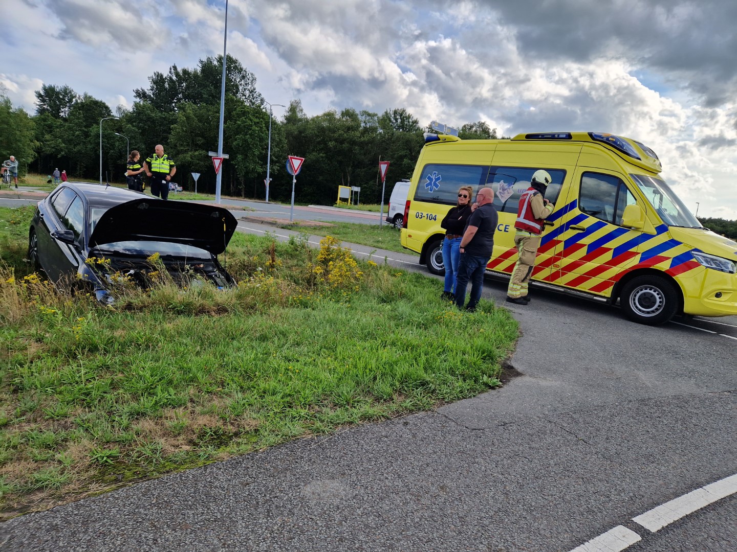 auto naast de weg