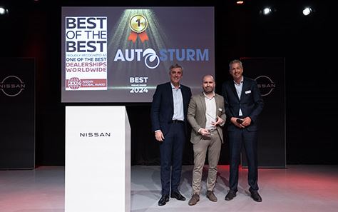 Nissan-dealer Auto Sturm wint Nissan Global Award 2024