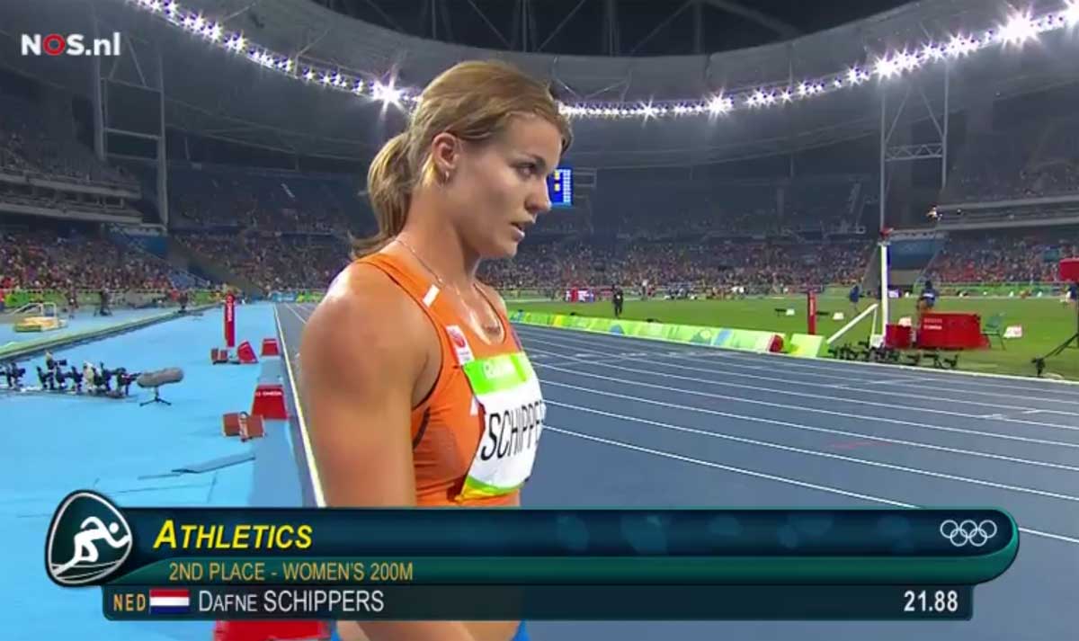 Dafne Schippers behaalt zilveren medaille op de 200 meter sprint