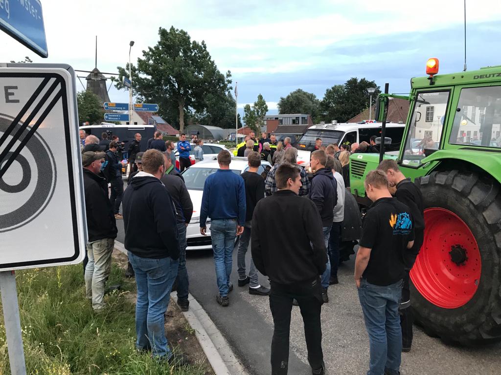 Politie bij demonstratie boeren in Groningen