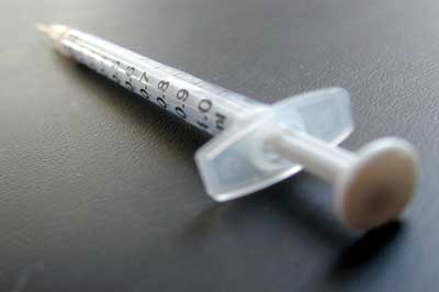 Foto van injectie spuit vaccinatie | Archief EHF