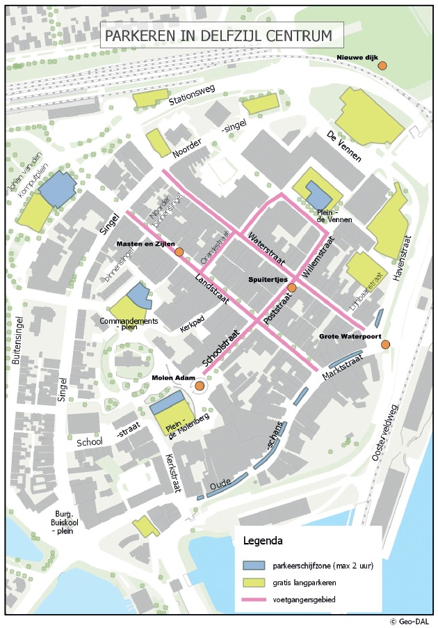 Proef parkeerschijfzones winkelcentrum Delfzijl start 5 december