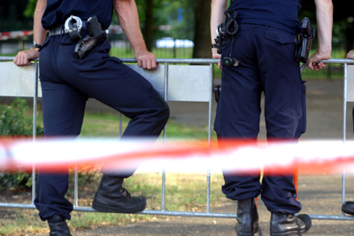 Foto van politie afzetting pistool | Archief EHF