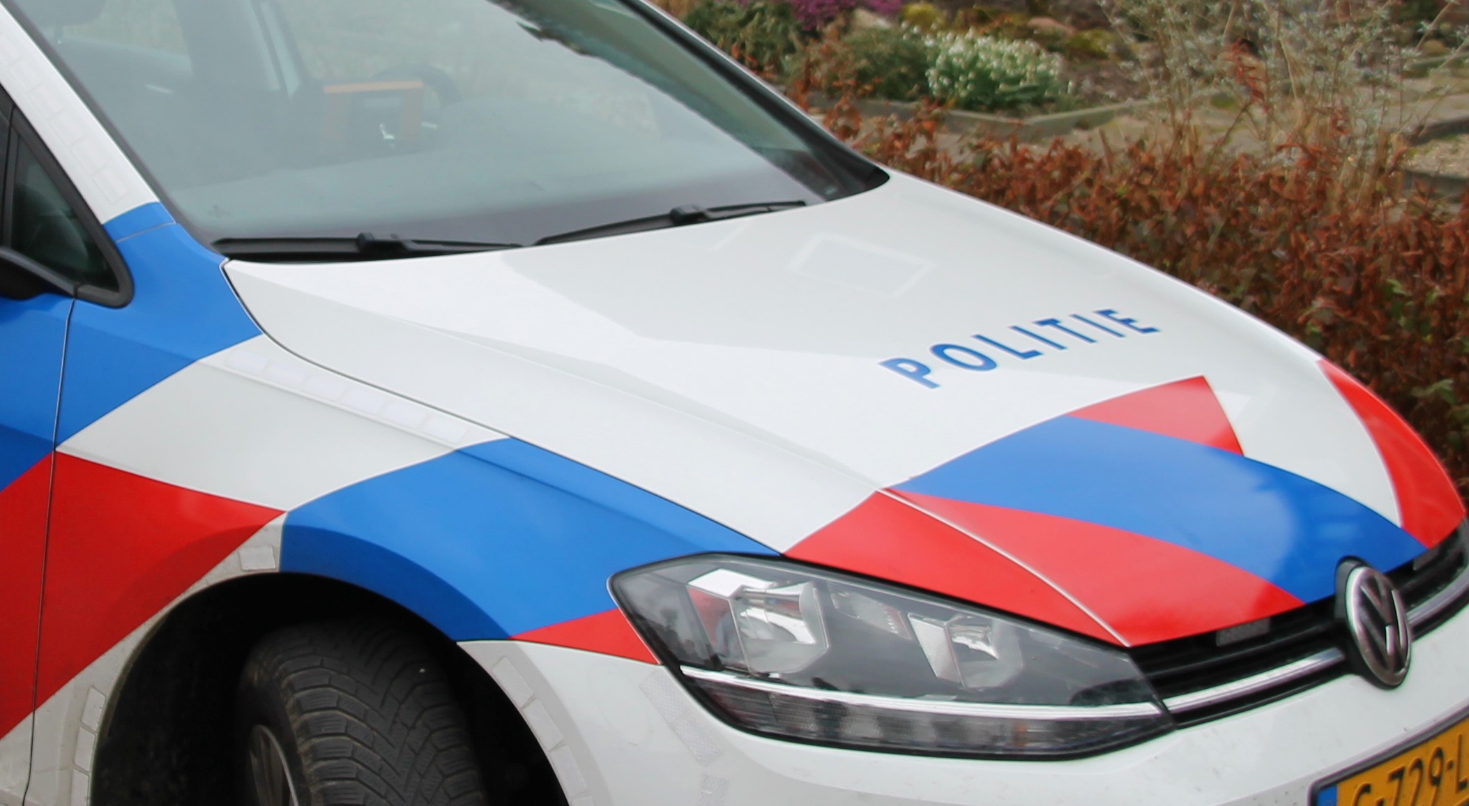 Politieauto met nieuwe striping 