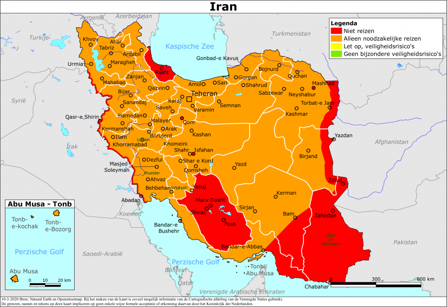 Reisadvies Iran 10 03 2020 