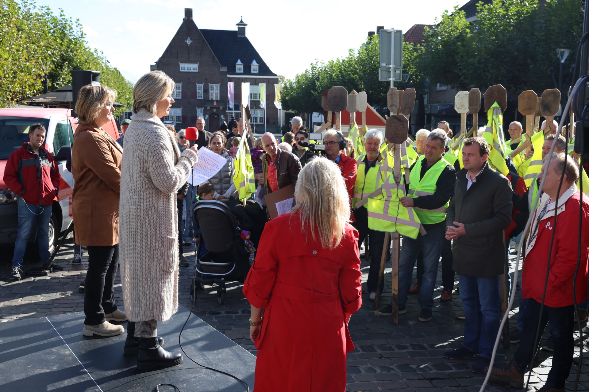 Demonstratie tegen komst arbeidsmigranten