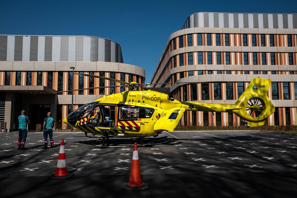 Traumahelikopter voor ziekenhuis