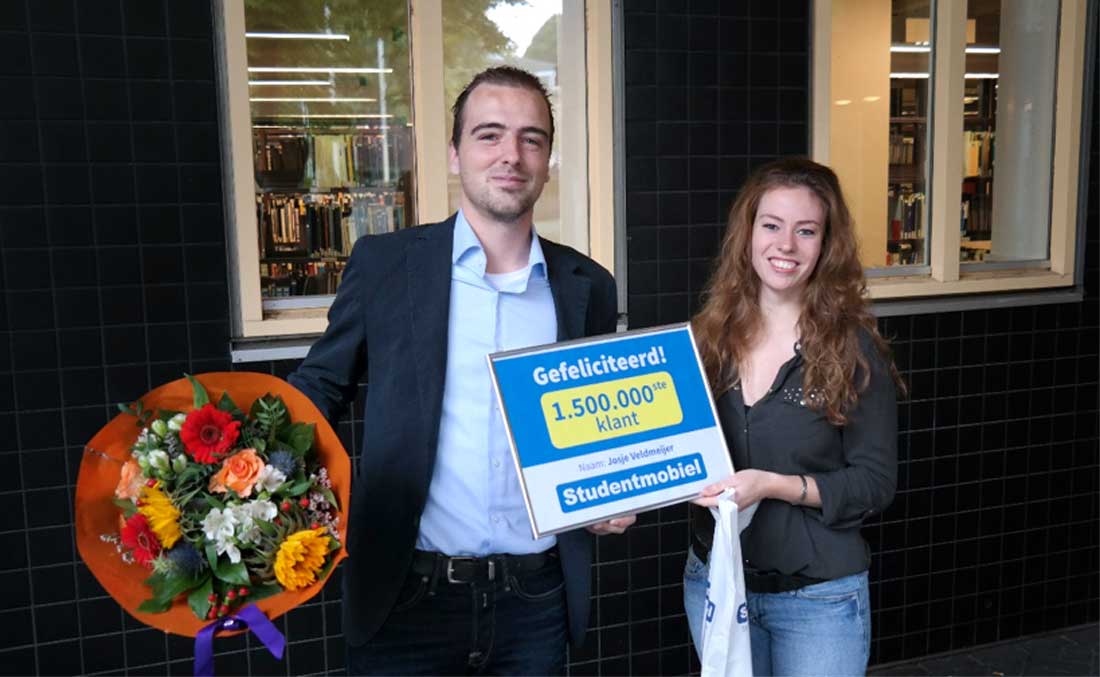 1.500.000 klanten bij Studentmobiel