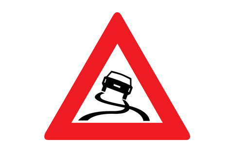 Verkeersbord slipgevaar