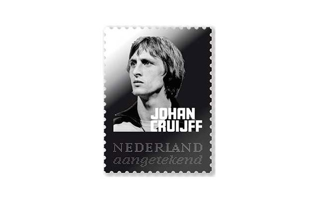 Zilveren postzegel voor voetbalicoon Johan Cruijff