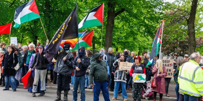 Gemaskerde demonstranten