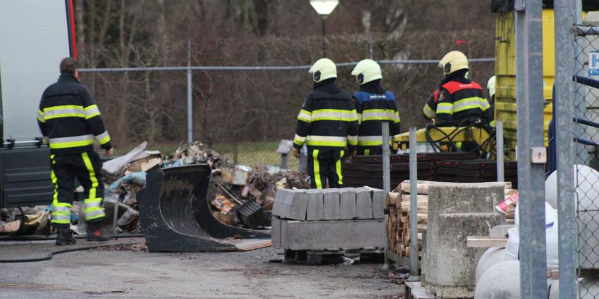 Containerbrand op gemeentewerf