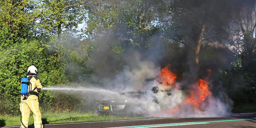 Foto van autobrand