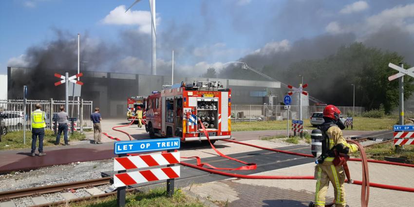 Foto van brand in Amsterdam