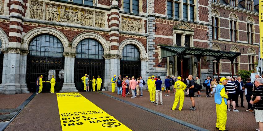 Demonstratie bij Rijksmuseum