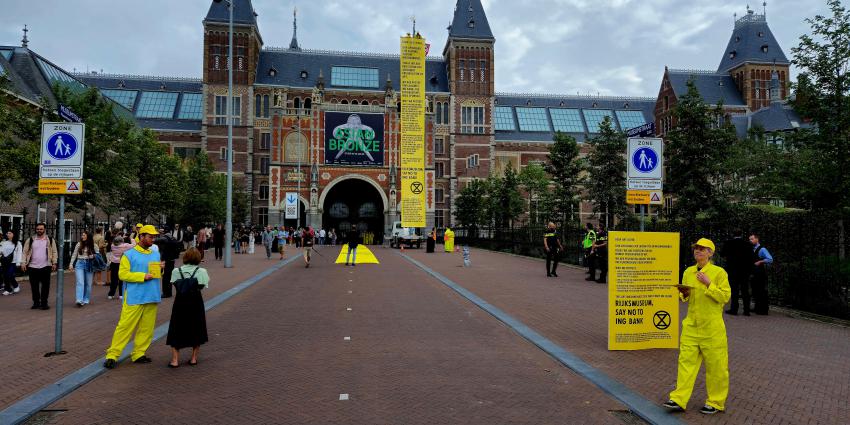 Demonstratie bij Rijksmuseum