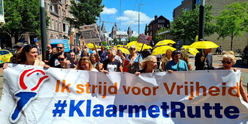 Demonstratie tegen coronabeleid