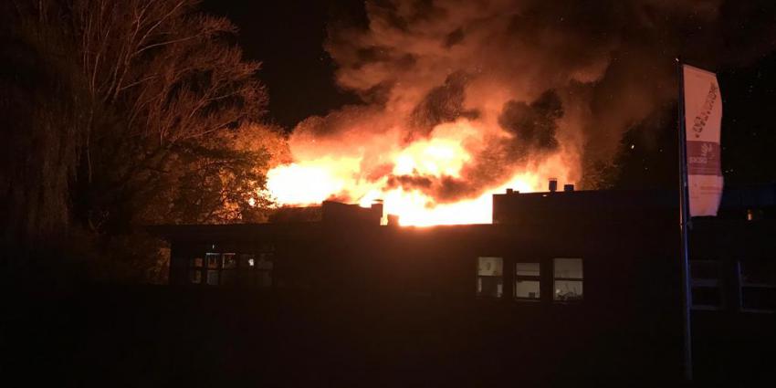 Zeer grote brand in gymzaal 