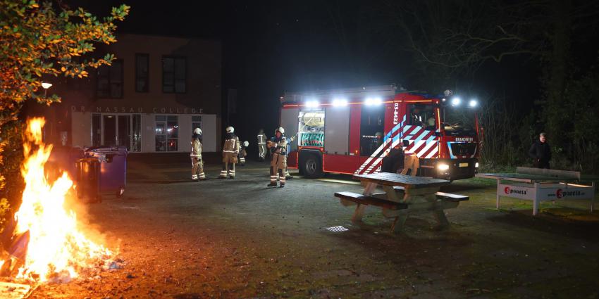 Container volledig in brand