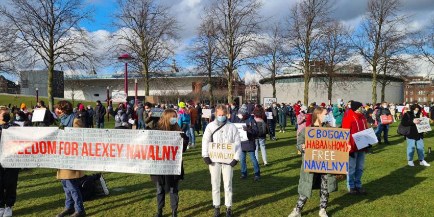 Demonstratie voor vrijlating Navalny