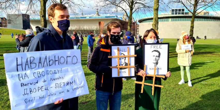 Demonstratie voor vrijlating Navalny