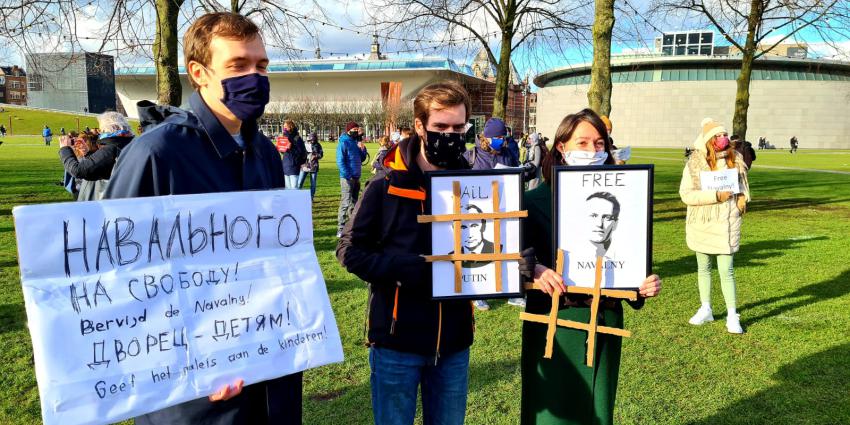 Demonstratie voor vrijlating Navalny