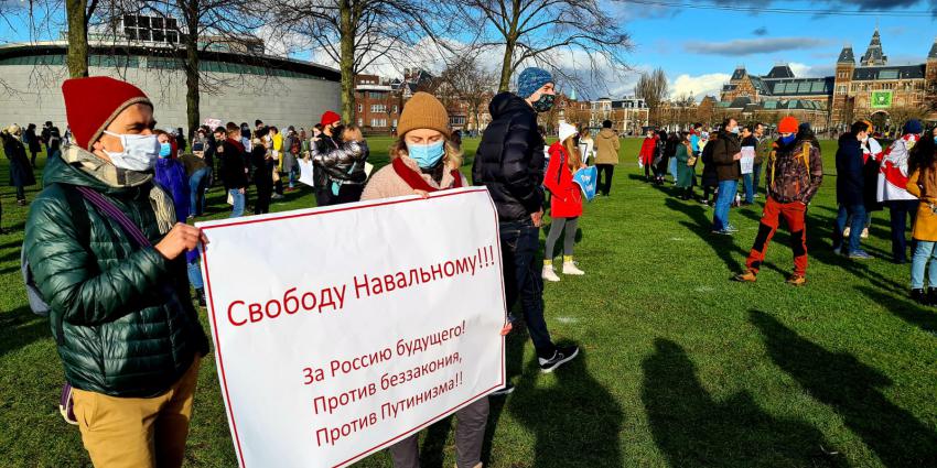 Demonstratie voor vrijlating Navalny