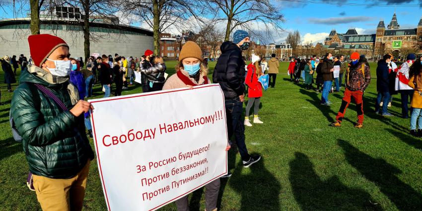 Demonstratie voor vrijlating Navalny