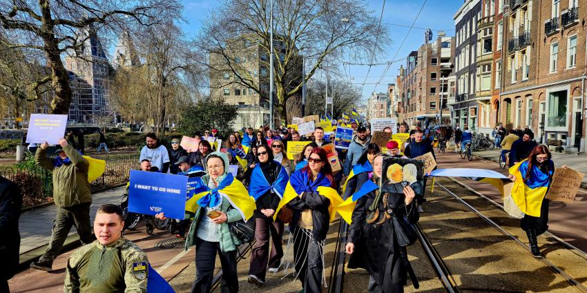 Herdenking Oekraïne in Amsterdam