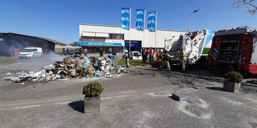 Brand in vuilniswagen