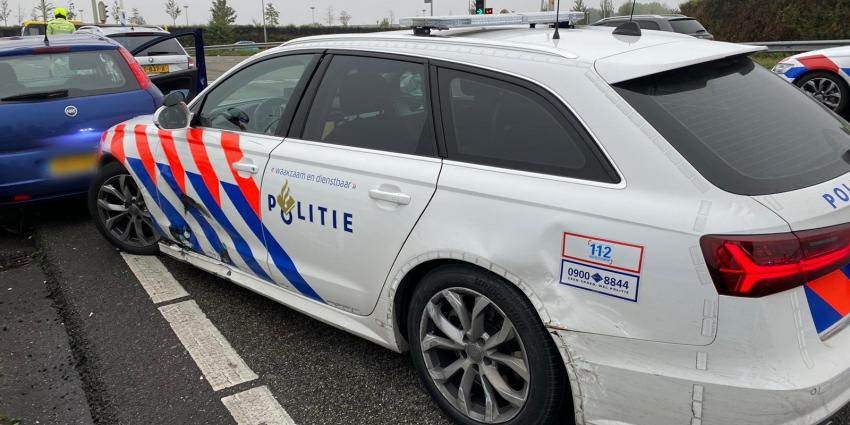 Verdachte klemgereden door politie