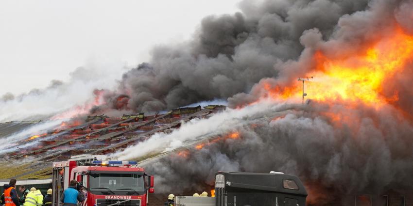 40.000 kippen komen om bij schuurbrand Veendam