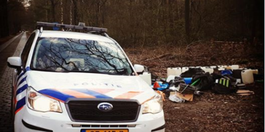 Drugsafvaldumping in natuurgebied