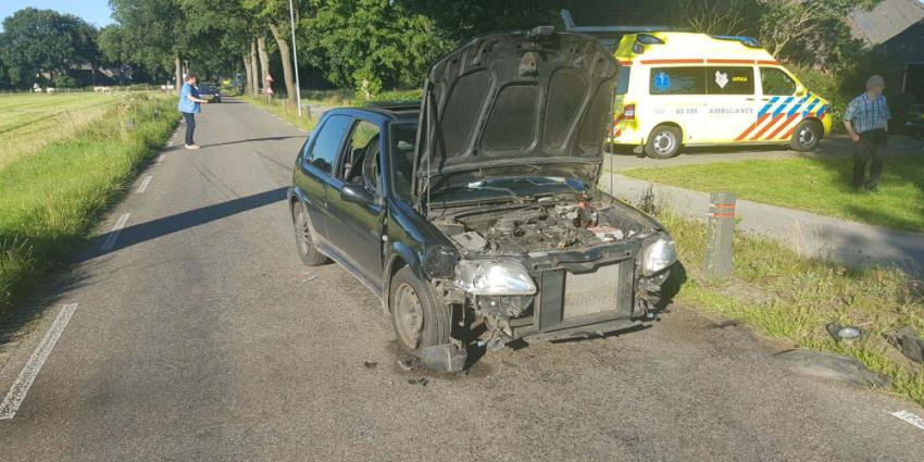 Eenzijdige aanrijding in Amen