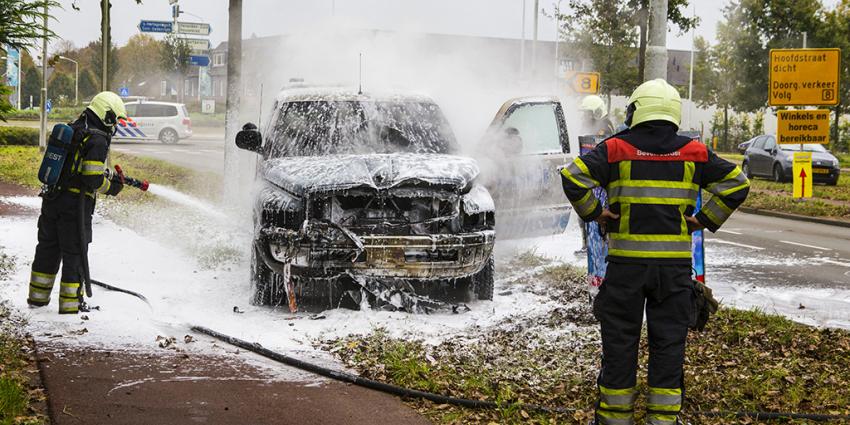 Auto op LPG uitgebrand in Best