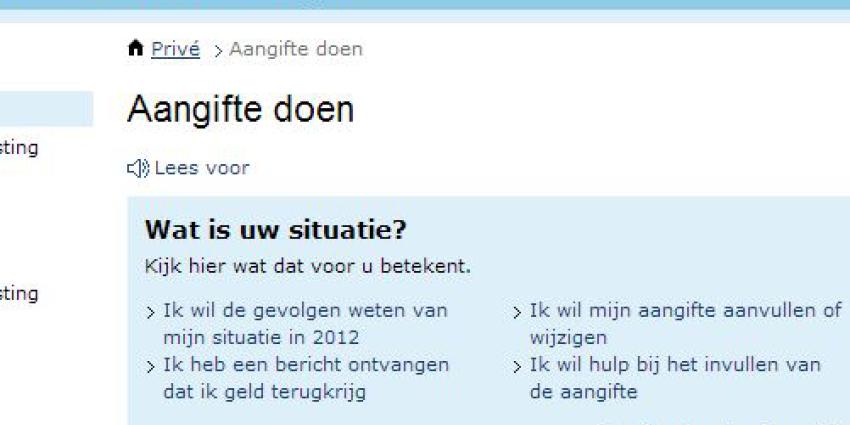 Aangiftecampagne inkomstenbelasting van start