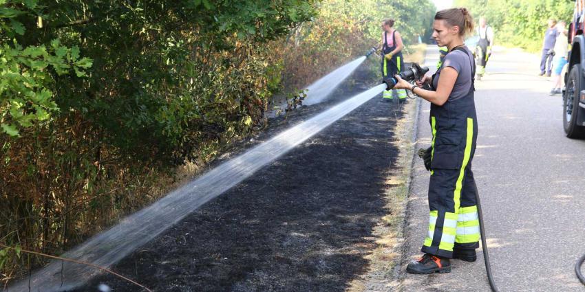 Opnieuw flinke bermbrand op viaduct De Ketting in Boxtel