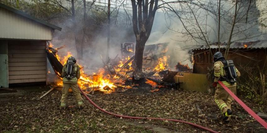 Meerdere tuinhuisjes afgebrand in Rotterdam