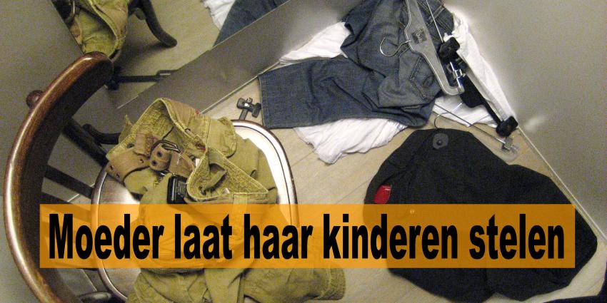 Moeder laat haar kinderen (7 en 10) stelen