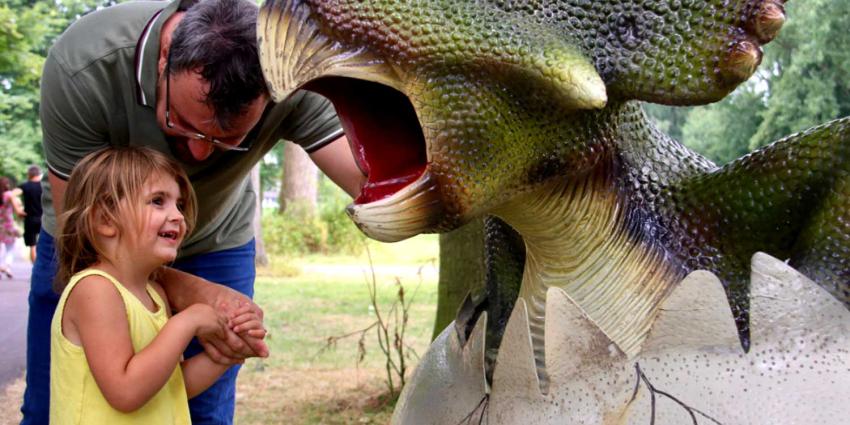 Levensechte bewegende dino's in Jurassic Kingdom in Schiedam