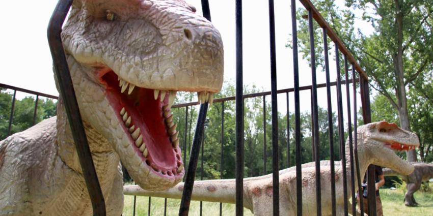 Levensechte bewegende dino's in Jurassic Kingdom in Schiedam