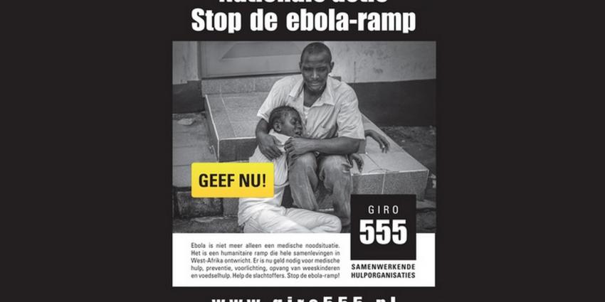 Tussenstand Ebola-actie staat op ruim 2,5 miljoen euro