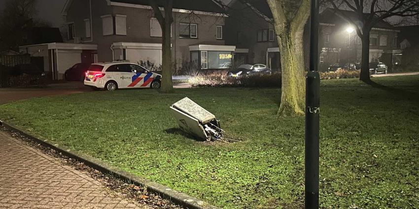 elektriciteitskast-politieauto