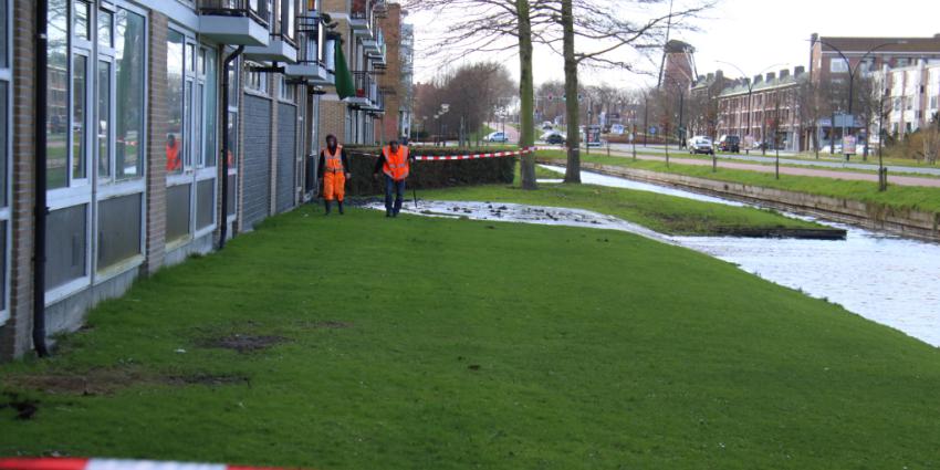 Breuk in waterleiding in Maassluis