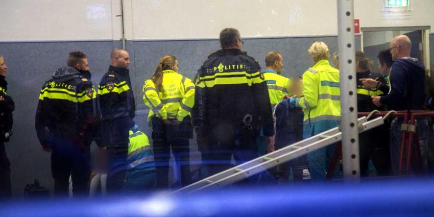 Wandklimrek gymzaal met kinderen omgevallen