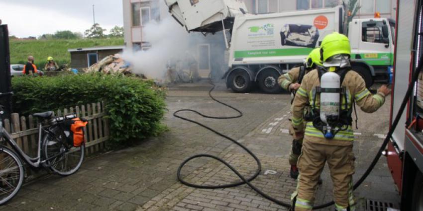 brand, vuilniswagen, hoverboard