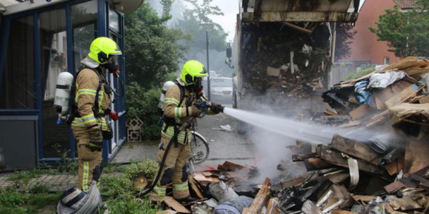 brand, vuilniswagen, hoverboard