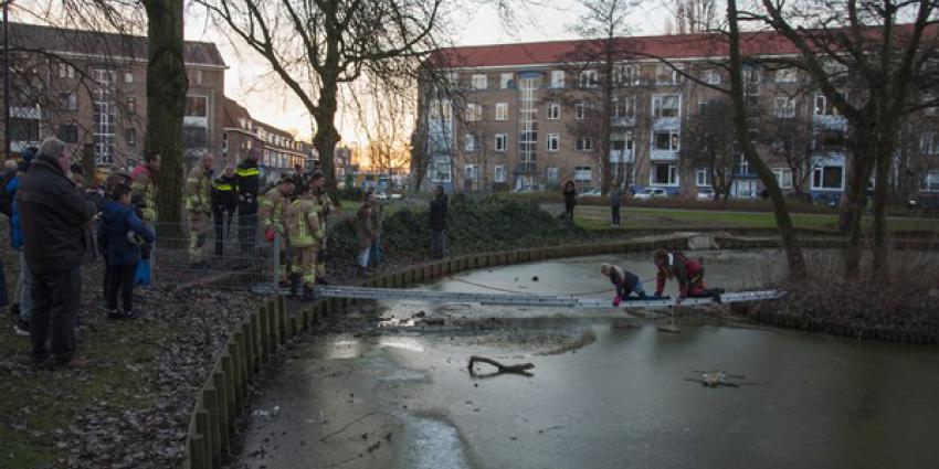 Brandweer redt meisje van eilandje