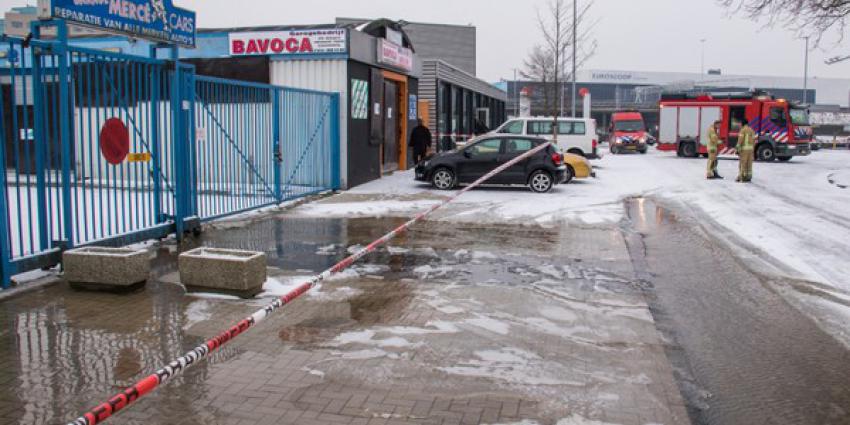 IJsbaan door kapotte waterleiding